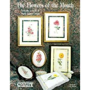  Flowers Of The Month   Cross Stitch Pattern Arts, Crafts 
