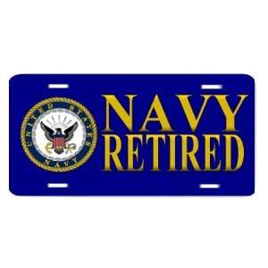  United States Navy Retired USN Auto Vanity Front License 