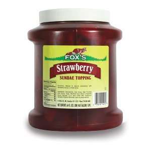 Foxs Strawberry Ice Cream Topping   1/2 Gallon:  Grocery 