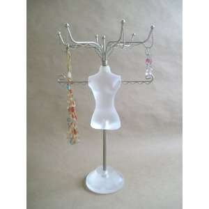  Frosted Dress Form Jewelry Holder Organizer: Home 