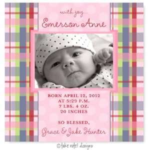Take Note Designs Digital Photo Birth Announcements   Emerson Anne 
