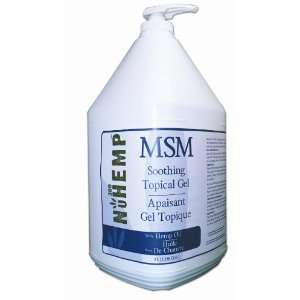  NuHemp MSM Soothing Topical Gel with Pump Top 1 Gallon 