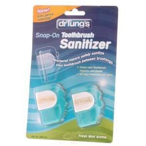  Dr Tungs Snap on Toothbrush Sanitizer 2 per Pkg Health 