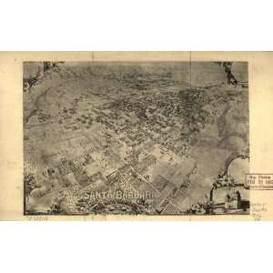  1896 map of Santa Barbara, California