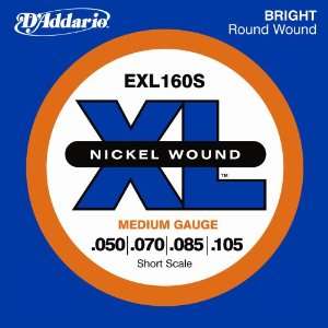  DAddario EXL160S XL Short Bass String Set: Musical 