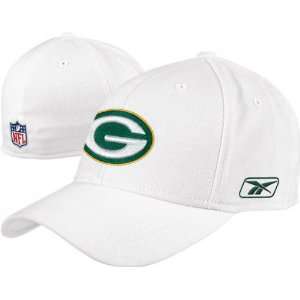 : Green Bay Packers  White  Coachs Sideline Flex Fit Structured Hat 