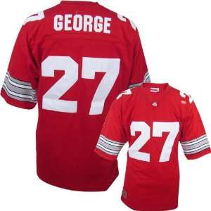   Buckeyes #27 Eddie George Scarlet Throwback Jersey: Sports & Outdoors