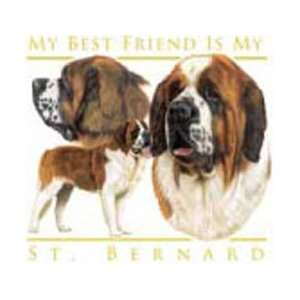    T shirts Animals Dogs Body & Head St.bernard L: Everything Else