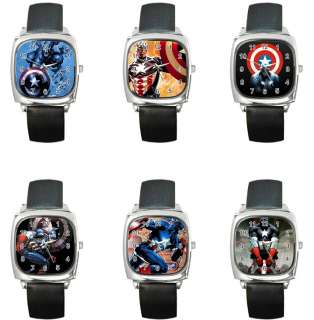   Captain America Fans Custom Design Square Metal Watch  