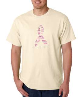 Support Awareness Breast Cancer 100% Cotton Tee Shirt  