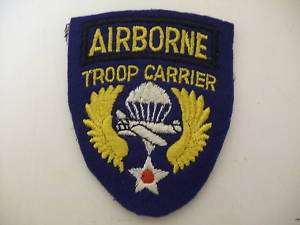 2ww british felt us airborne troop carrier cloth patch  