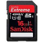 SanDisk 16GB GB Extreme SDHC SD Class 10 45MB/S Memory Card