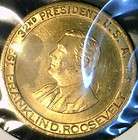 Franklin Roosevelt MINT Version #2 Commemorative Brass Medal   Token 