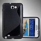 Black TPU SLine Case Cover with Screen Protector for Samsung Galaxy 