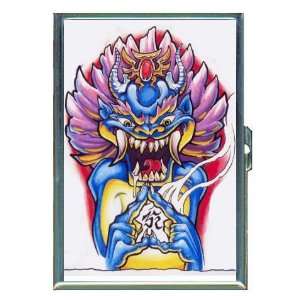 Evil Asian Dragon Tattoo Art ID Holder, Cigarette Case or Wallet MADE 