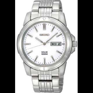Seiko SNE091 Mens Stainless Steel Solar Silver Watch  