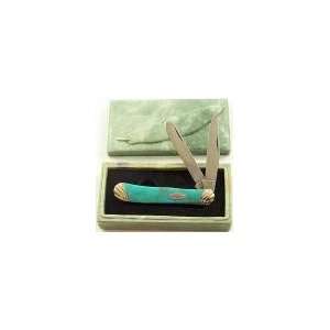  Rough Rider Turquoise Trapper Knife: Sports & Outdoors