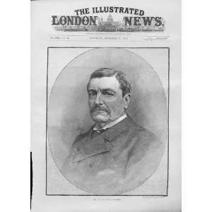 Portrait Mr Montague Williams Antique Print 1892 