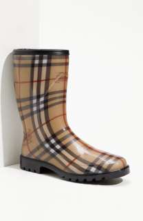 Burberry Check Print Rain Boot  