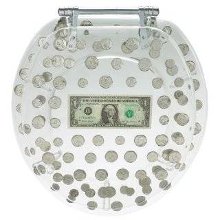  Payday Acrylic Toilet Seat with Realistic Coins