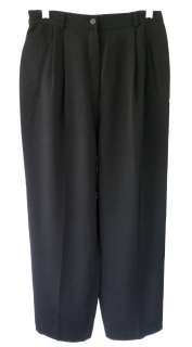 Votre Nom Womens Pleated Black Slacks Pants, Size 40  