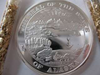OZ.SILVER .999 RARE 1999 ALASKA MINT CRUISE SHIP+GOLD  
