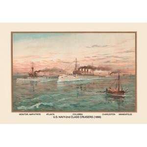  Vintage Art U.S. Navy 2nd Class Cruisers (1899)   Colombia 