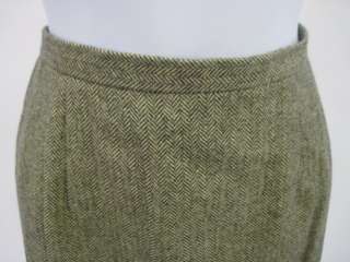 CARLISLE Green Wool 3 pc Blazer Skirt Pants Suit Sz 4  