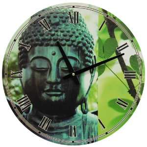  Green Patina Buddha Wall Clock