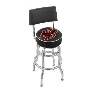 Boston College Steel Stool with Back, 4 Logo Seat, and L7C4 Base