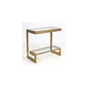  Darryl Gold Leaf and Glass Console by Worlds Away DARRYL G 