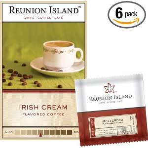Reunion Island Irish Cream Ground Coffee, 18 Count Flavored Coffee 