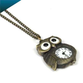 Bronze Owl Necklace Pendant Pocket Watch Fob 1.46x0.94 Brand New 