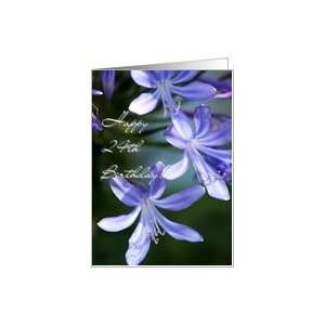  Happy 24th Birthday Agapanthus blossoms Card Toys & Games