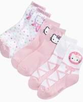 Hello Kitty Kids Socks, Girls EDV 3 Pack Crew Ballerina Socks