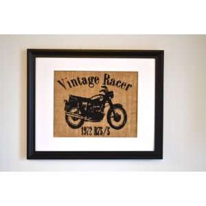  Cafe Racer, Vintage Motorcycle, Bmw, Burlap Wall Decor 