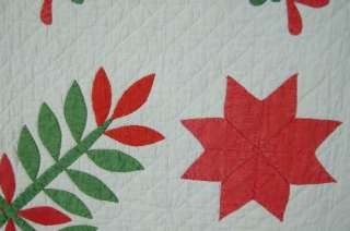 There is quilting around the piecework and applique and in a grid 