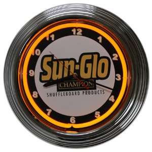  Neon Wall Clock   Sun Glo Logo