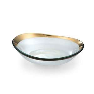  AnnieGlass Retro Gold Oval Medium Bowl