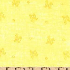  56 Wide Embroidered Batiste Bows Yellow Fabric By The 