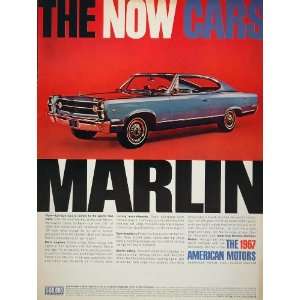  1967 Ad Blue Marlin Sports Car Fastback American Motors 