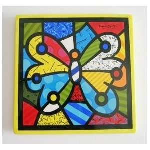  Romero Britto Trivet with a Butterfly 