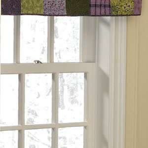 Donna Sharp Vineyard Square Quilted Valance or Runner, Purple/Green