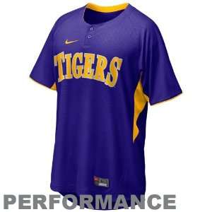 Nike LSU Tigers Purple Batting Practice Top Performance Baseball 