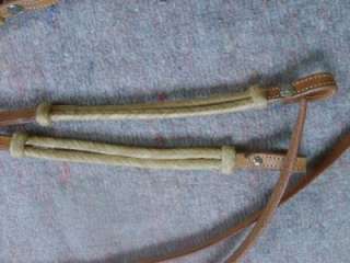 BRAIDED RAWHIDE LEATHER HEADSTALL AND REINS RANCH HORSE TACK COWBOY 
