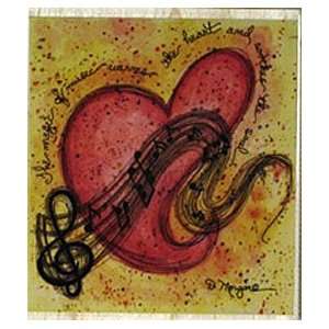  The Magic Of Music Wood Mounted Rubber Stamp