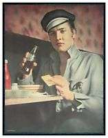 Elvis Presley with Coca Cola Bottle Poster 1990 Promo  