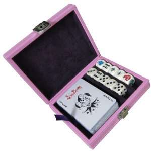  Charlotte 5 Playing Card Holder in Pink Vinyl: Home 