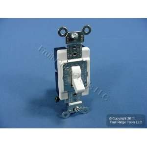 Leviton COMMERCIAL White Toggle Wall Light Switch Single Pole 15A 5501 