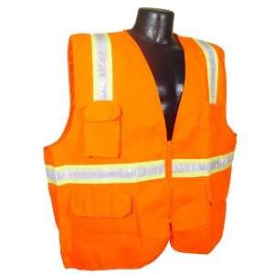  Safety Vest Two Tone Solid Orange 3XL